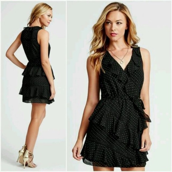 Guess Dresses & Skirts - Guess ruffle wrap dress XS